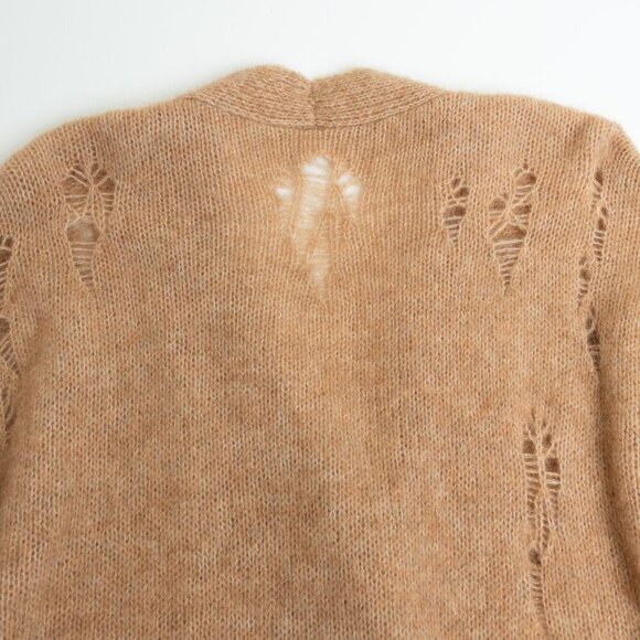 R13 Long Cardigan Mohair Wool Oversized Sweater Camel Brown Soft NEW - Picture 14 of 16
